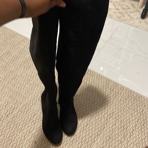 Beautiful studded knee high winter boots.